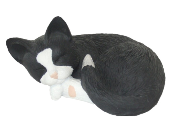 Tierurne Katze aus Keramik zweifarbig